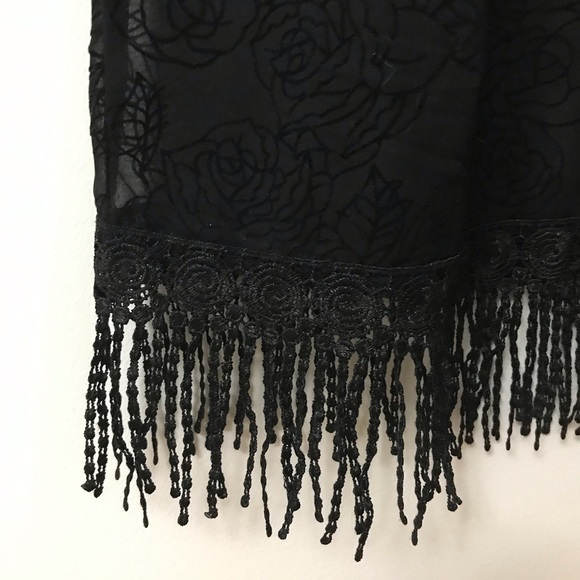 NWOT BLACK VELVET UNIQUE BLOUSE - Picture 6 of 12
